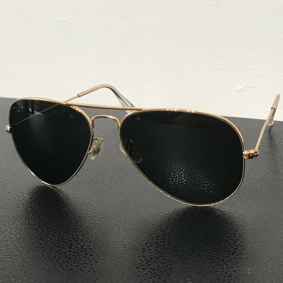 Ray Ban Aviator Classic Polished Gold Black With Case - Picture 6 of 16